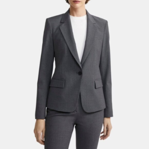 Theory Gabe B Shuffle Gray Single Button Blazer 6 - Picture 10 of 10
